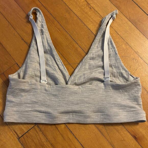 Wool& Size L Roam Convertible Wrap Bra Merino Wool Oatmeal Heather - Picture 4 of 6